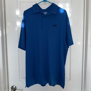 Under Armour blue heat gear golf polo